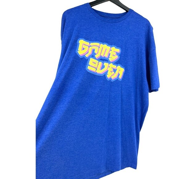 Mens T-shirt Blue "Game Over" DIVISION Gaming Graphic Sz XXL Mens Plus 2XL - Picture 3 of 10